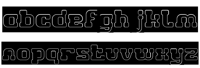 GAME ROBOT-Hollow-Inverse Font LOWERCASE
