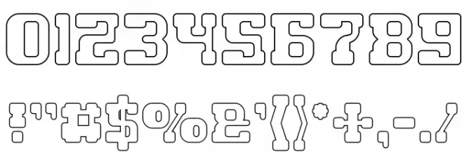 GAME ROBOT-Hollow Font OTHER CHARS