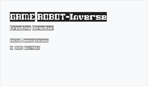GAME ROBOT-Inverse Business Card