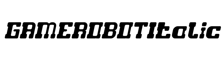 GAME ROBOT Italic  Скачать бесплатные шрифты