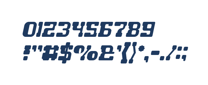 GAME ROBOT Italic Other Characters