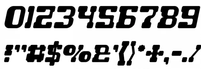 GAME ROBOT Italic Font OTHER CHARS
