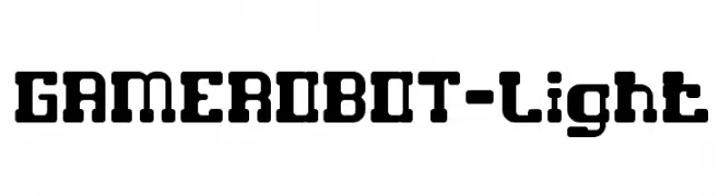 GAME ROBOT-Light  Frei Schriftart Herunterladen