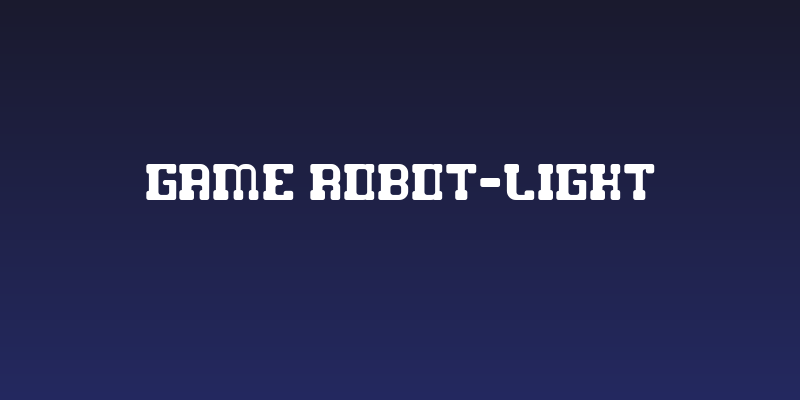 GAME ROBOT-Light Social Header
