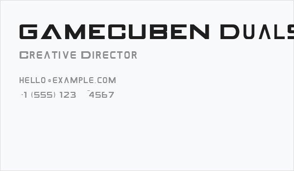 GAMECUBEN DualSet Business Card