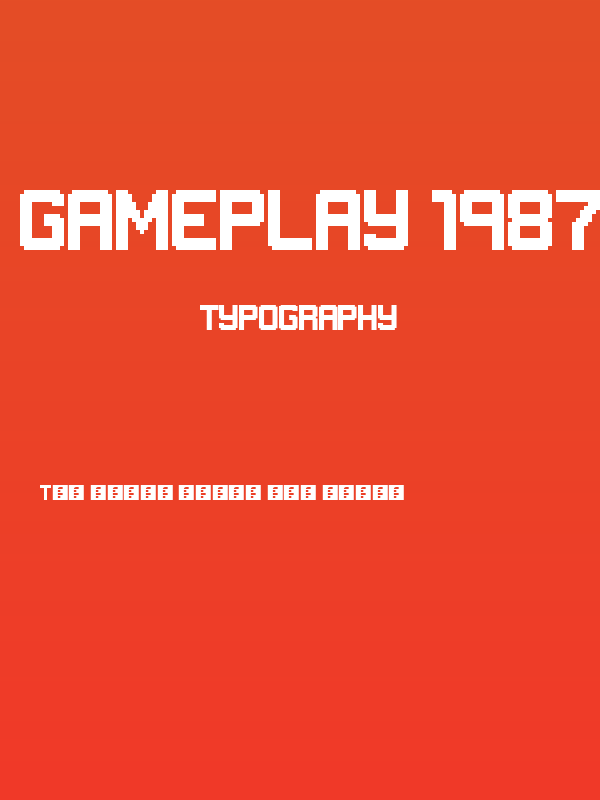 GAMEPLAY 1987 Regular Poster