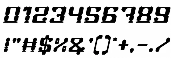 GAMER Bold Italic Font OTHER CHARS