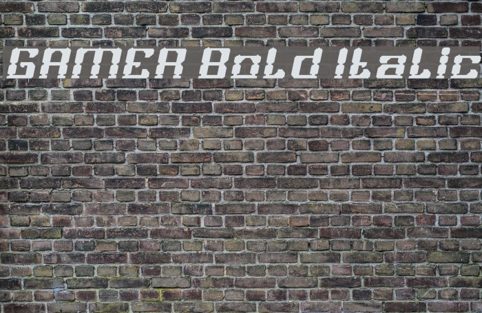 GAMER Bold Italic Font examples