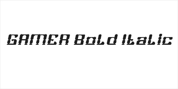GAMER Bold Italic Logo
