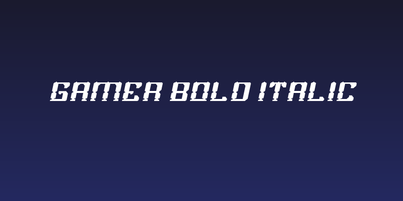 GAMER Bold Italic Social Header
