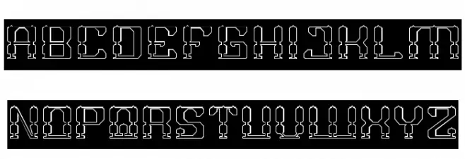 GAMER-Hollow-Inverse Schriftart Groß