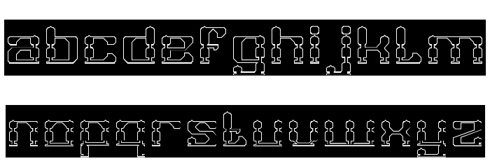 GAMER-Hollow-Inverse Font LOWERCASE