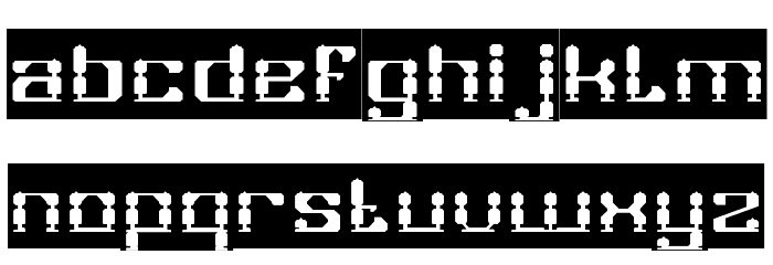 GAMER-Inverse Font LOWERCASE