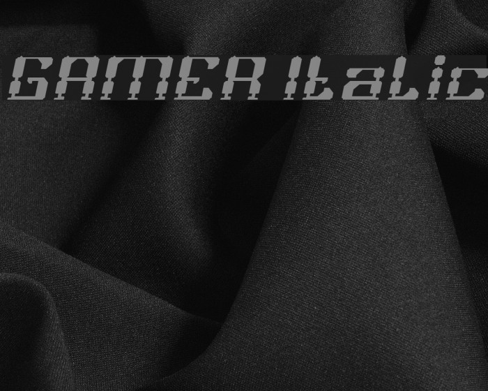 GAMER Italic Font examples