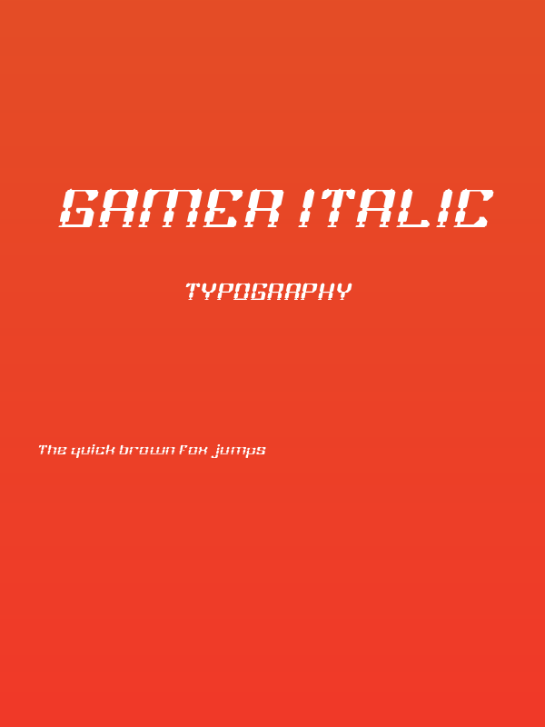 GAMER Italic Poster