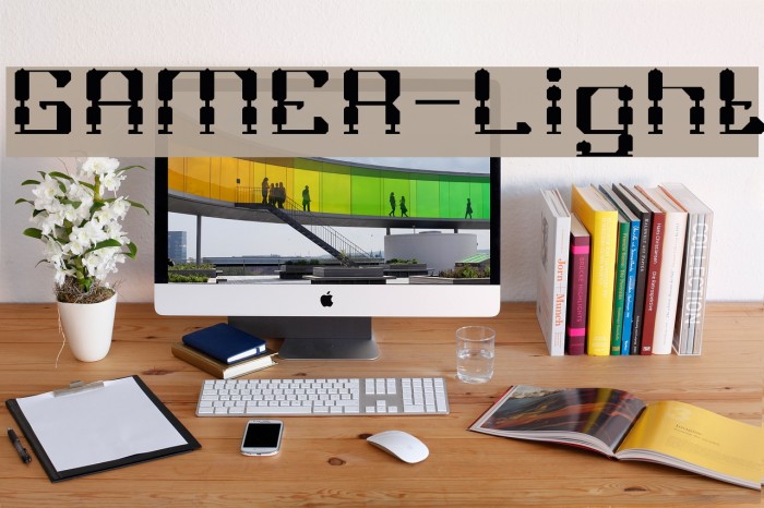 GAMER-Light Font examples