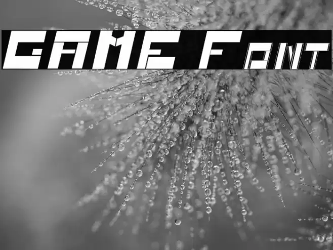 GAME Font examples
