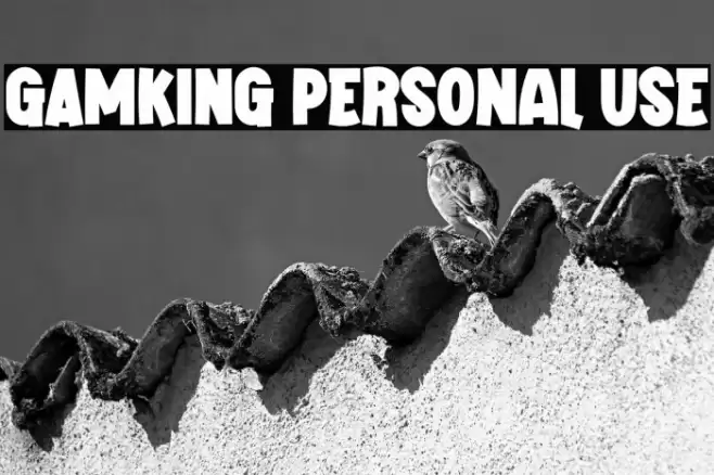 GAMKING Personal Use Font examples