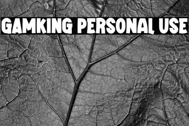 GAMKING Personal Use Font examples