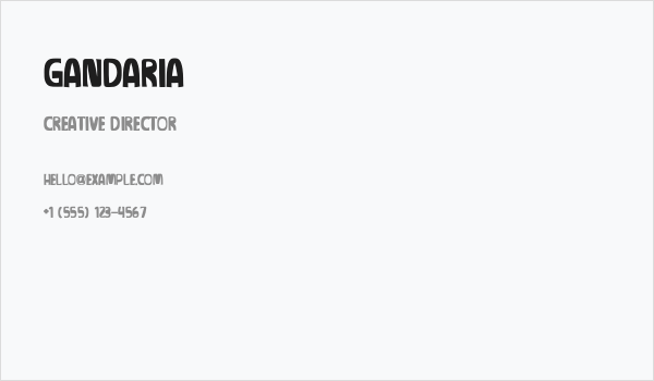 GANDARIA Business Card