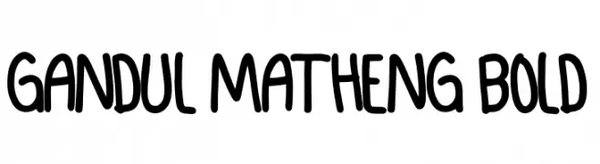 GANDUL MATHENG Bold  font caratteri gratis