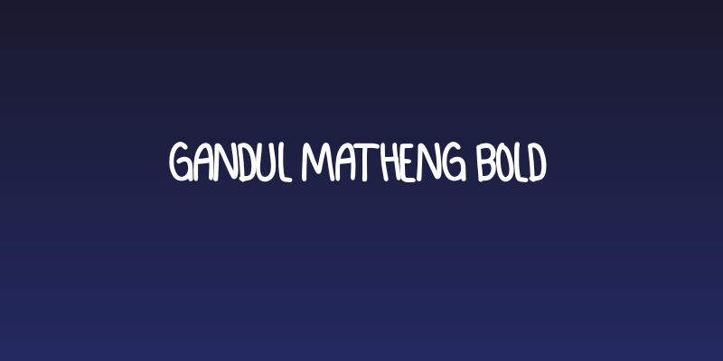 GANDUL MATHENG Bold Social Header