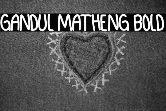 GANDUL MATHENG Bold Font examples