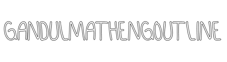 GANDUL MATHENG Outline  Frei Schriftart Herunterladen