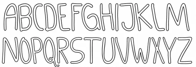 GANDUL MATHENG Outline Schriftart Groß