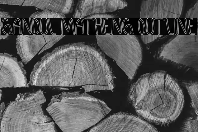 GANDUL MATHENG Outline Font examples