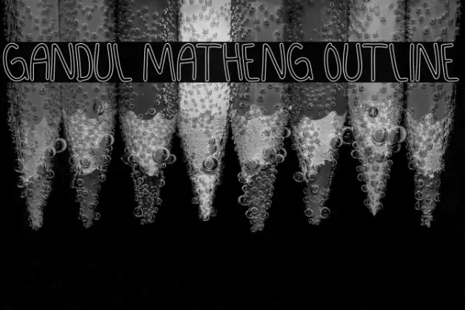 GANDUL MATHENG Outline Font examples