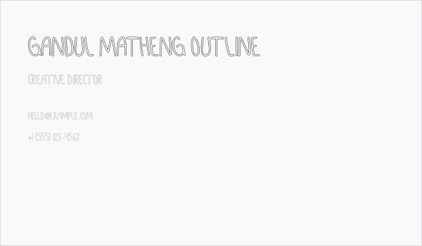 GANDUL MATHENG Outline Business Card