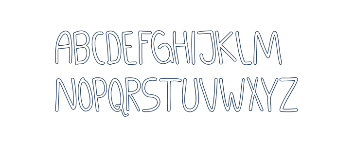 GANDUL MATHENG Outline Lowercase