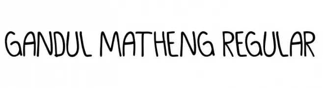 GANDUL MATHENG Regular  Frei Schriftart Herunterladen