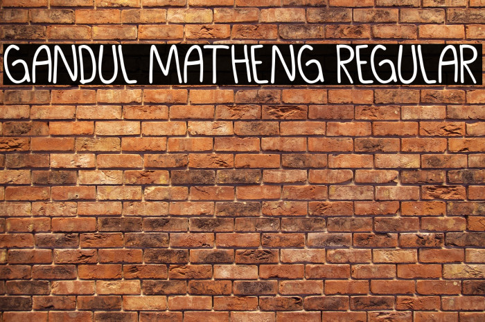 GANDUL MATHENG Regular Example 1