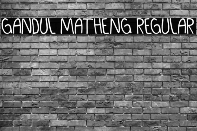 GANDUL MATHENG Regular Font examples