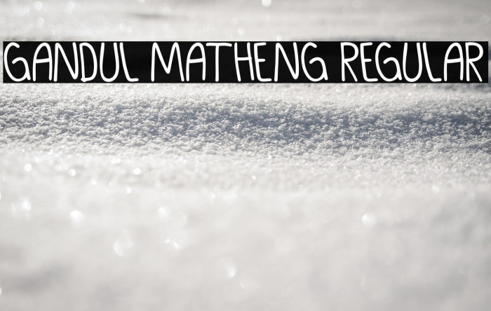 GANDUL MATHENG Regular Example 3