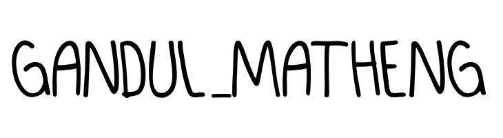 GANDUL_MATHENG  Fuentes Gratis Descargar