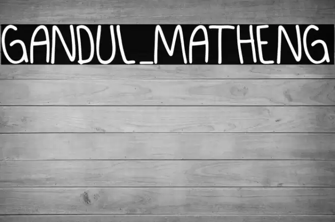 GANDUL_MATHENG Font examples