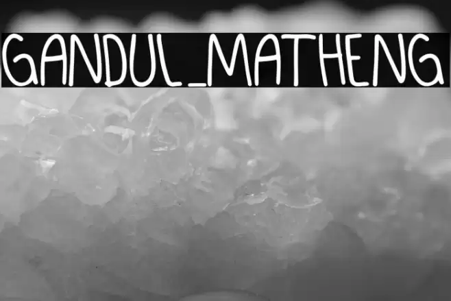 GANDUL_MATHENG Font examples