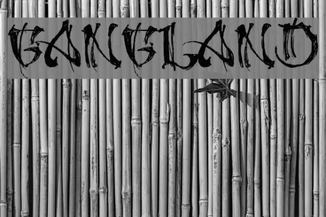 GANGLAND Font examples
