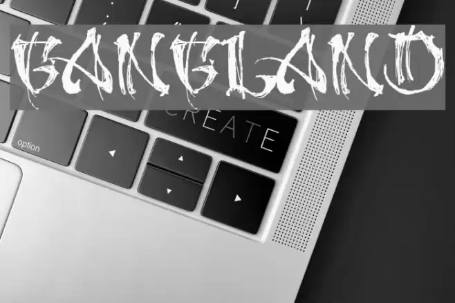 GANGLAND Font examples