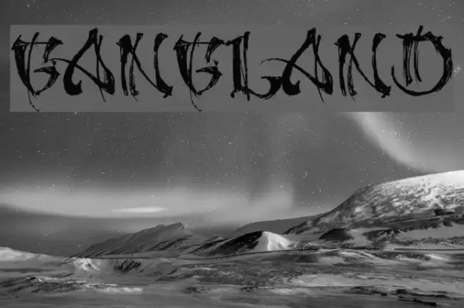 GANGLAND Font examples