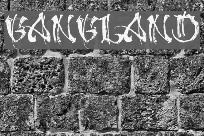 GANGLAND Font examples