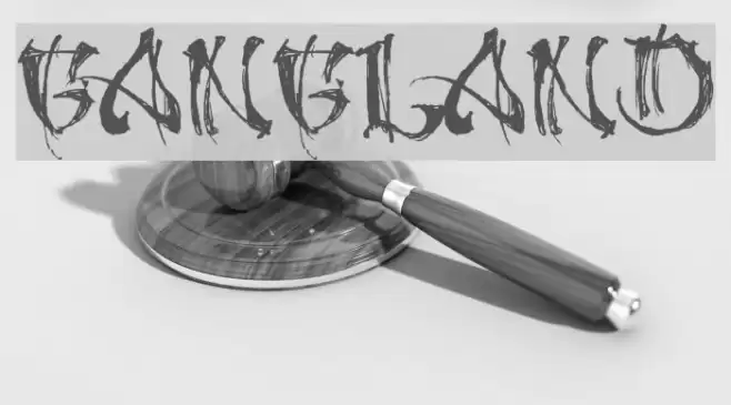 GANGLAND Font examples