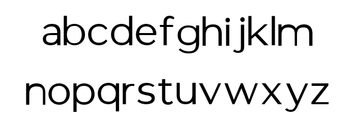 GANTIC Regular Font LOWERCASE