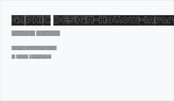 GAPHIC DESIGN-Hollow-Inverse Business Card