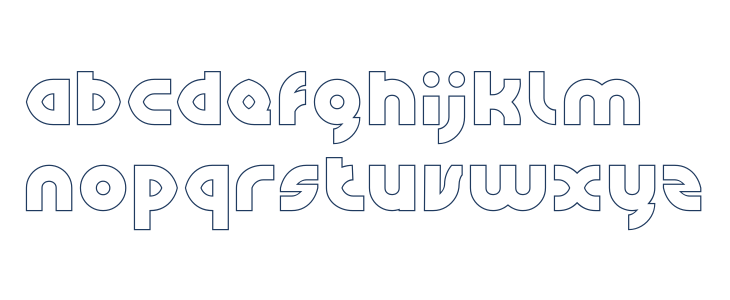 GAPHIC DESIGN-Hollow Lowercase