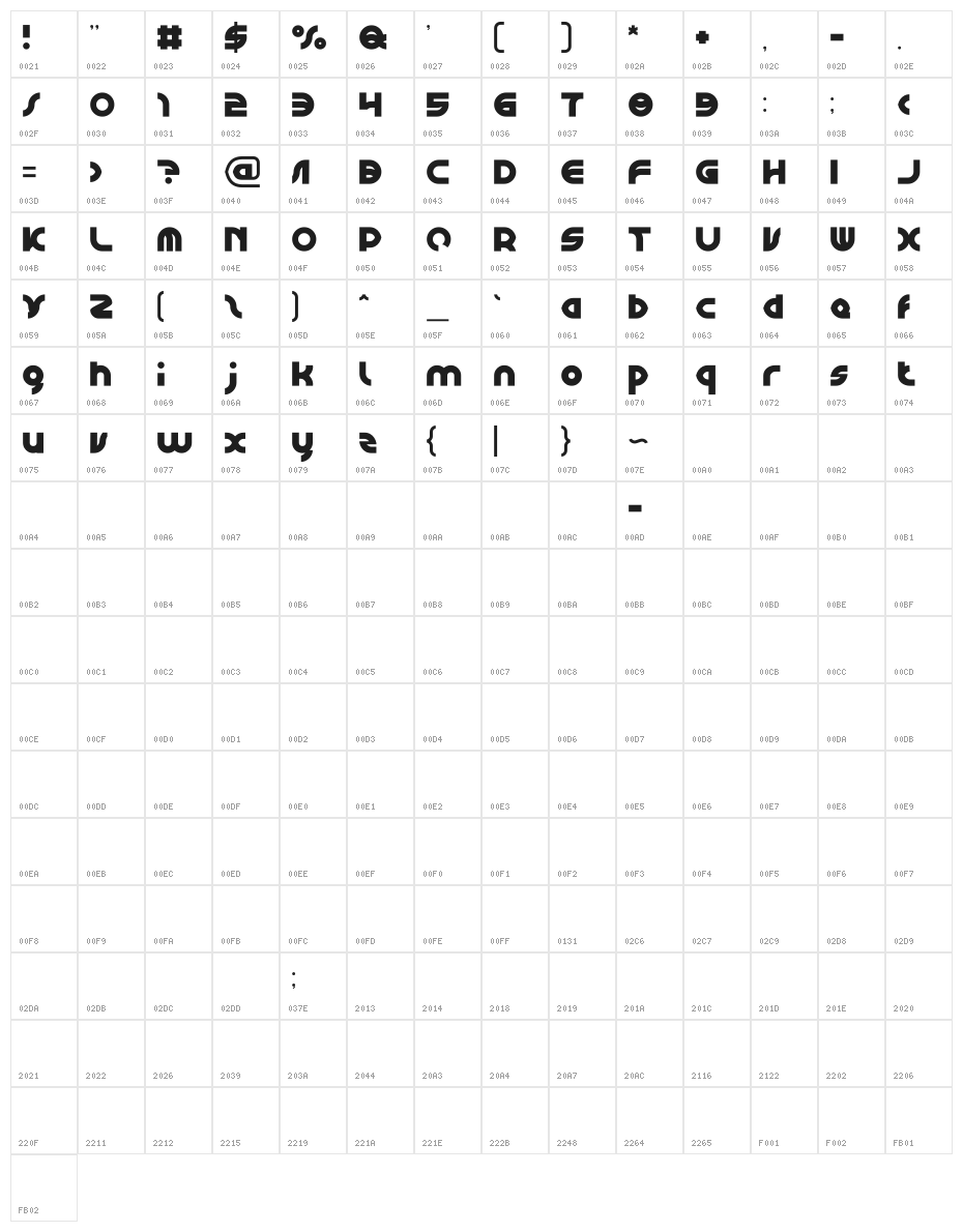 GAPHIC DESIGN-Light Character Map