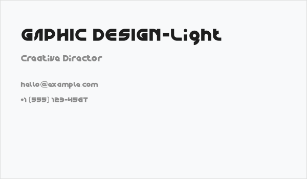 GAPHIC DESIGN-Light Business Card